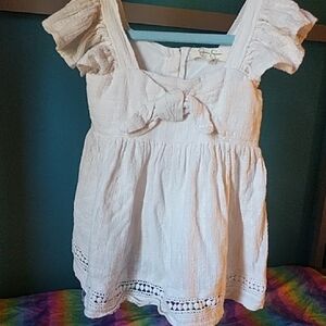 Jessica Simpson White Ruffle Dress